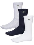 Lacoste Spring Crew Sock 3-Pack Grey/Blue/White L