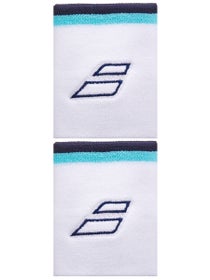 Babolat Terry Doublewide Wristbands White/Blue