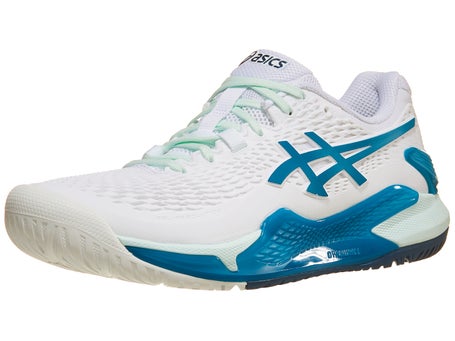Asics Gel Resolution 9 White/Teal Womens Shoes