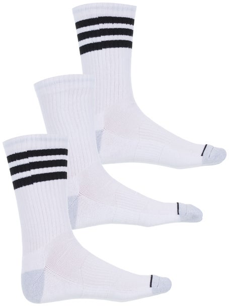 residentie financieel nakoming adidas Men's 3-Stripe 3-Pack Crew Socks | Racquetball Warehouse