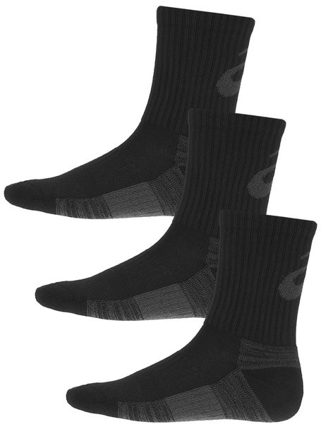 Asics Mens Training Crew Socks 3 Pack Black