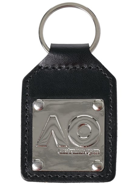 Australian Open Metal Leather Key Ring | Racquetball