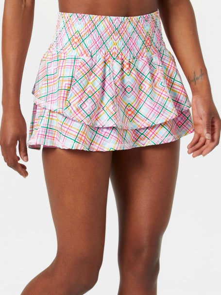 Bubble Womens Ruffle Skirt - Multi Plaid