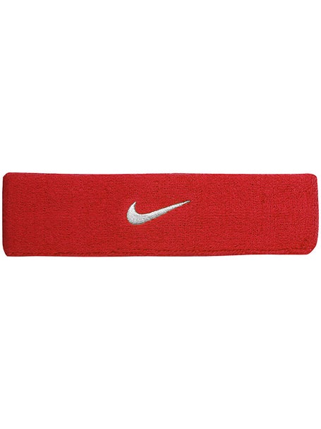 Plasticiteit Terugroepen Stapel Nike Swoosh Headband Red/White | Racquetball Warehouse