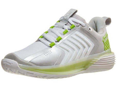 KSwiss Ultrashot 3 White/Grey/Lime Woms Shoe 