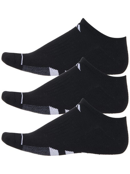 adidas Mens Cushioned II 3-Pack No Show Socks Black