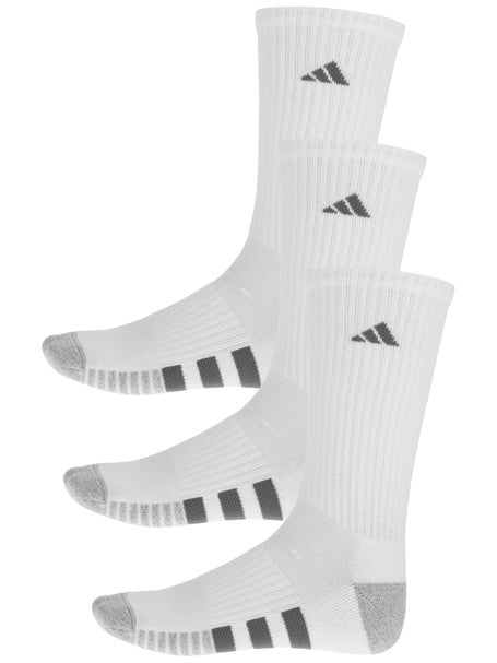 adidas Mens Cushioned 3.0 3-Pack Crew Socks White