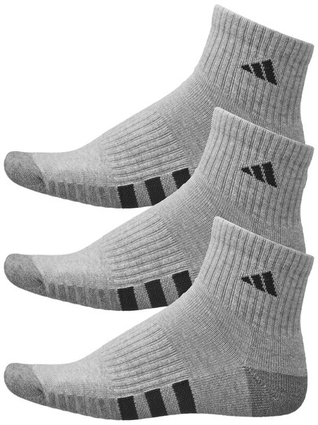 adidas Mens Cushioned 3.0 3-Pack Quarter Socks Grey