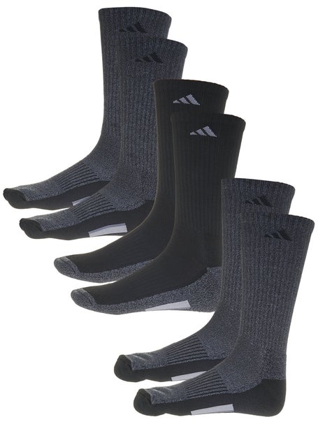 Theseus spreker moordenaar adidas Men's Cushioned X 3-Pack Crew Socks Black/Grey | Racquetball  Warehouse