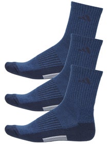 adidas Men's Cushioned X 3 3-Pack Mid-Crew Sock Navy