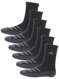 adidas Youth Cushion Crew 6-Pack Socks Black