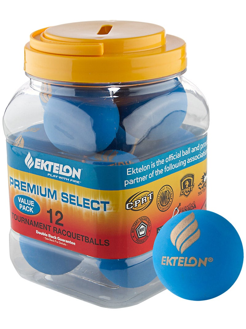 Racquetball Jug Blue Ektelon Premium Select 12-balls 