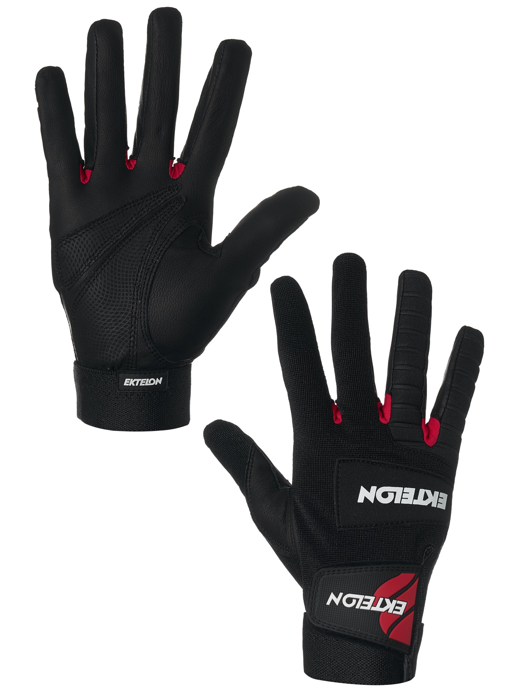 2 EKTELON Red Racquetball Gloves 2 Black & SENSOR CLASSIC Right /Medium 