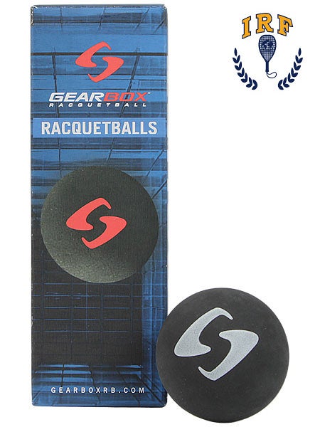 Gearbox Black Racquetballs 3 Ball Can