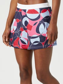 Grand Slam Women's Spring Linear Circles Print Skirt