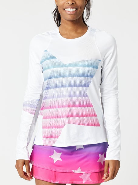 Lucky in Love Womens Star Bright Long Sleeve Top