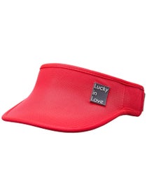 Lucky In Love Stretch Visor - Coral