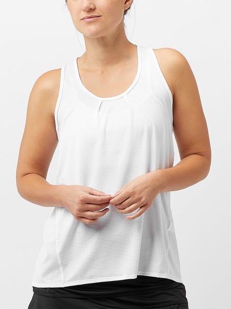 Lucky in Love Womens Core Tie Back Tank \ White