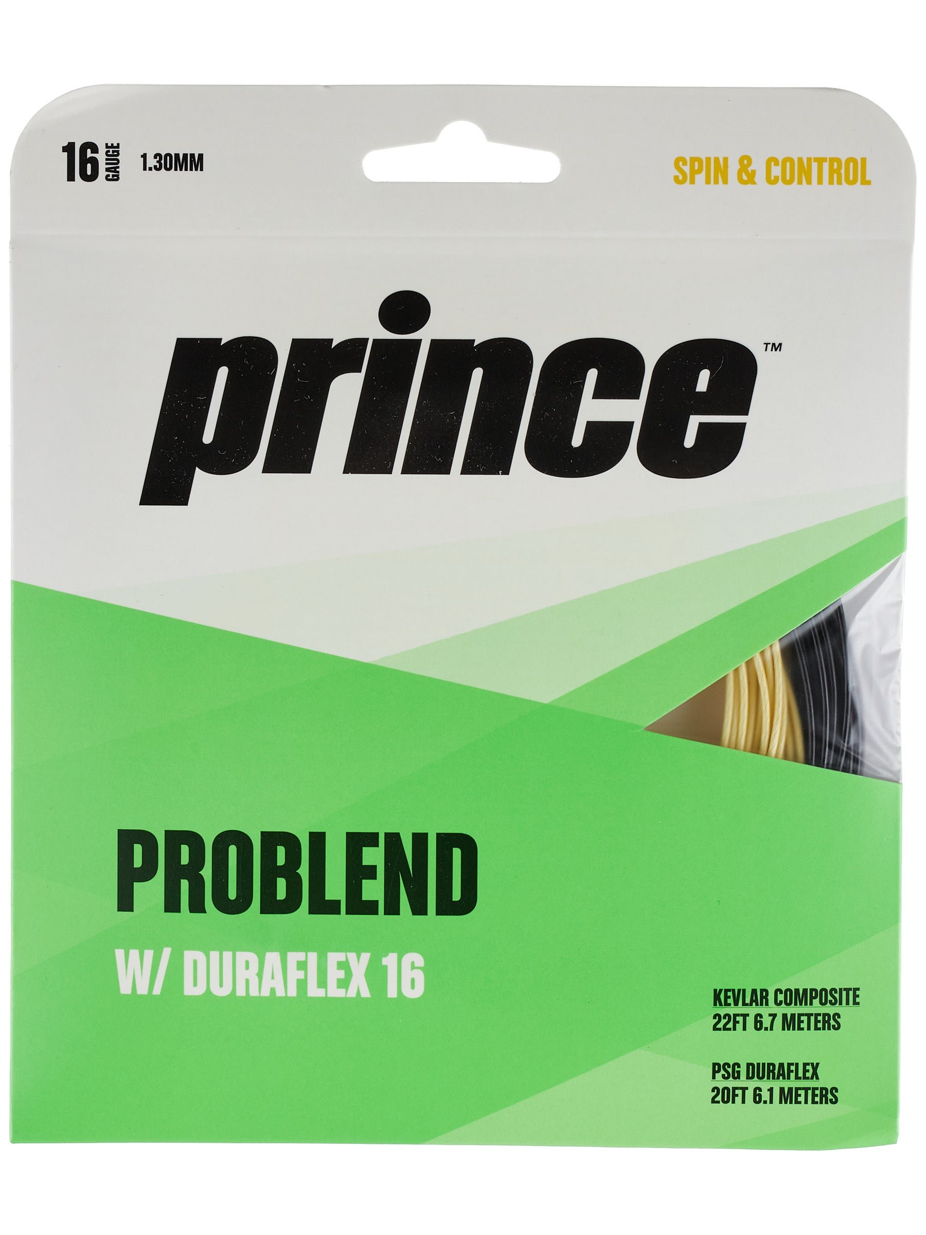Prince Synthetic Gut Duraflex 16 1.30mm Tennis Strings Set 
