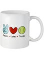 Racquet Inc Peace Love Tennis Mug