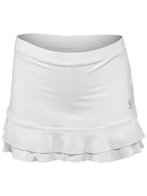 Sofibella Girl's UV Double Ruffle Skirt - White